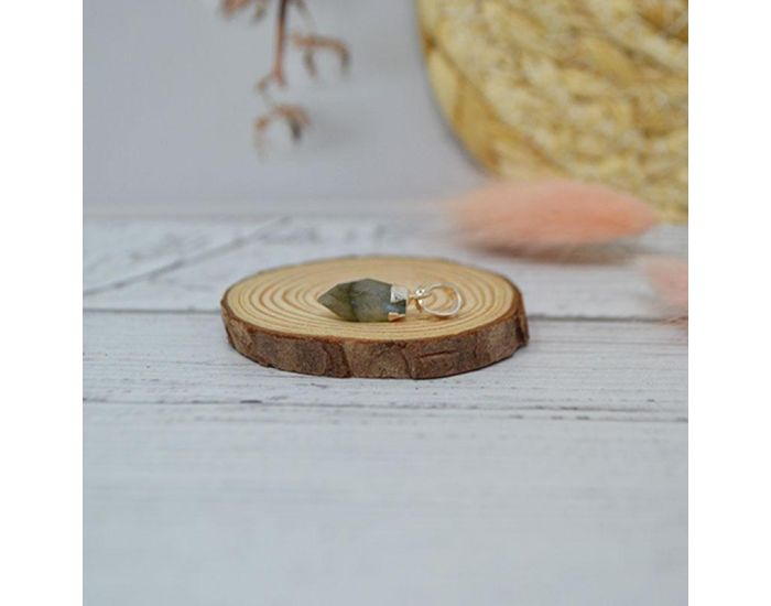 IRRVERSIBLE Pendentif Petit Pic - Plaqu Argent - Pierres Naturelles (6)