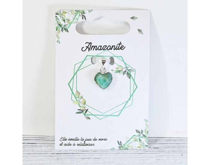 IRRVERSIBLE Pendentif Coeur - Plaqu Argent - Pierres Naturelles (4)