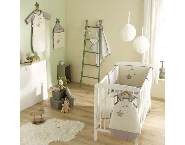 P'TIT BASILE Gigoteuse Hiver � Manches Amovibles - Coton Bio - 6 � 24 mois  Blanc cass� (1)