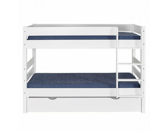 AKITEN RETAIL Pack Lit Superpos� avec 2 Matelas - Nubie - Blanc (1)