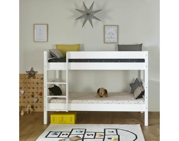 AKITEN RETAIL Pack Lit Superpos� avec 2 Matelas - Nubie - Blanc (2)