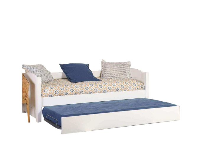 AKITEN RETAIL Lit Banquette Gigogne - Orion Blanc (1)