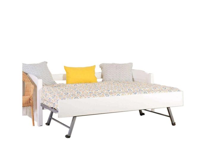 AKITEN RETAIL Lit Banquette Gigogne - Orion Blanc (2)