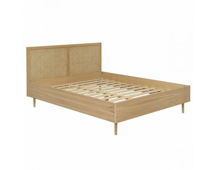 AKITEN RETAIL Lit en Cannage - Stella Bois naturel (1)