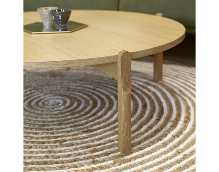 AKITEN RETAIL Table Basse - Ronde - Gala Bois naturel (3)