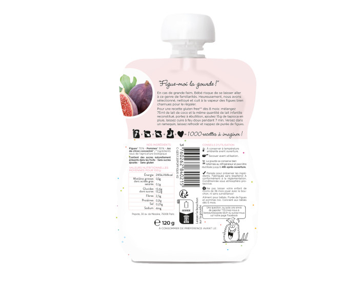 POPOTE Gourde Figue Bio - 120 g - Ds 4/6 mois (1)