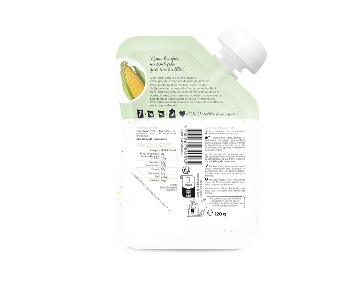 POPOTE Gourde Mas Bio - 120 g - Ds 4/6 mois (1)