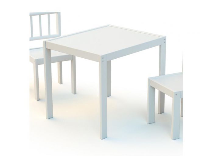 WEBABY Table Enfant - Blanc (1)