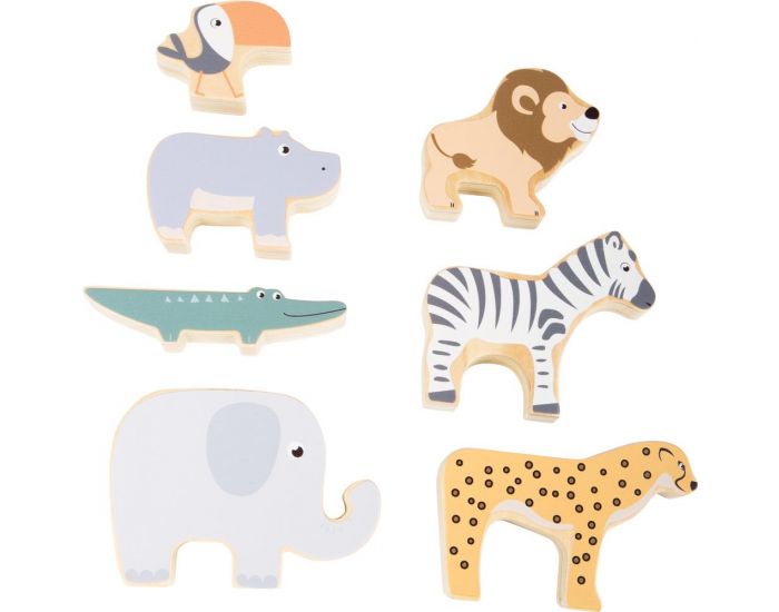 SMALL FOOT COMPANY Animaux � Empiler - Safari - D�s 1 an (1)