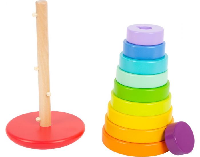 SMALL FOOT COMPANY Tour � Empiler et � Enficher - Arc-en-ciel - D�s 1 an (2)