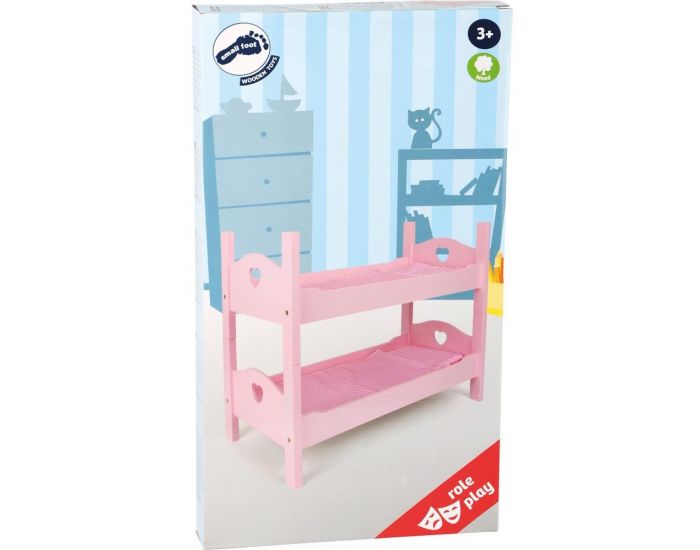 SMALL FOOT COMPANY Lit Superpos - pour Poupes - Rose - Ds 3 ans (3)