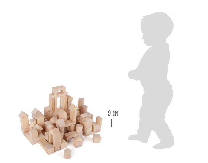 SMALL FOOT COMPANY Blocs de Construction - Naturel - 100 pcs - D�s 1 an (2)