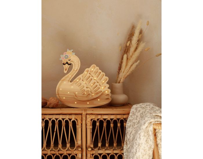 LITTLE LIGHTS Lampe Veilleuse Cygne - Bois Naturel - D�s 3 ans (1)