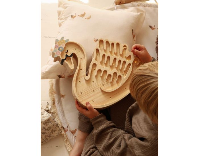 LITTLE LIGHTS Lampe Veilleuse Cygne - Bois Naturel - D�s 3 ans (2)