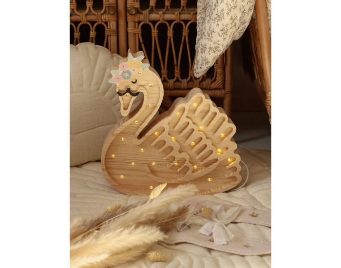 LITTLE LIGHTS Lampe Veilleuse Cygne - Bois Naturel - D�s 3 ans (3)