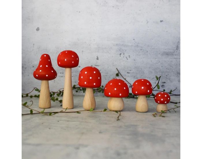 PAPOOSE TOYS Champignons en Bois - Set de 7 - D�s 3 ans (1)