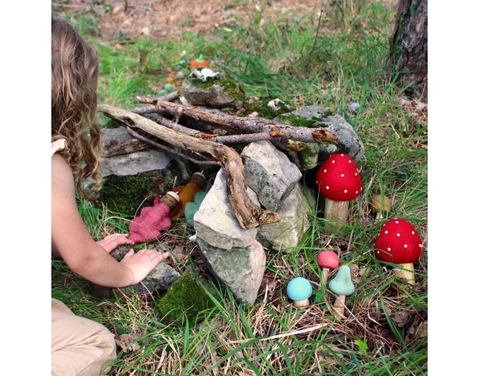 PAPOOSE TOYS Champignons en Bois - Set de 7 - D�s 3 ans (6)