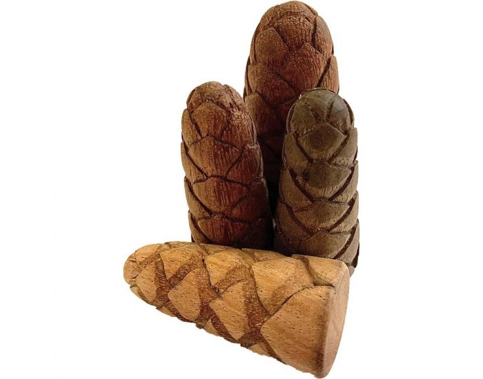 PAPOOSE TOYS Mini Bourgeons de Fleurs en Bois Naturel - Set de 6 - D�s 3 ans (4)