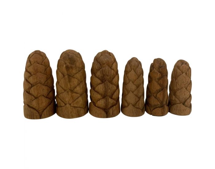 PAPOOSE TOYS Mini Bourgeons de Fleurs en Bois Naturel - Set de 6 - D�s 3 ans (2)