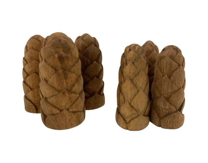 PAPOOSE TOYS Mini Bourgeons de Fleurs en Bois Naturel - Set de 6 - D�s 3 ans (3)