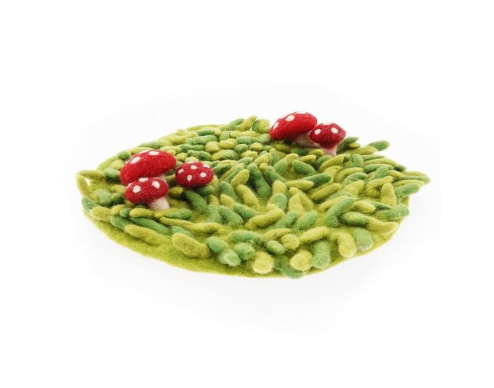 PAPOOSE TOYS Tapis de Jeu en Laine Feutr�e � Herbes et Champignons - D�s la naissance (1)