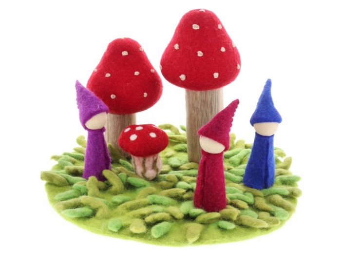 PAPOOSE TOYS Tapis de Jeu en Laine Feutr�e - Herbes - Set de 2 - D�s la naissance (2)