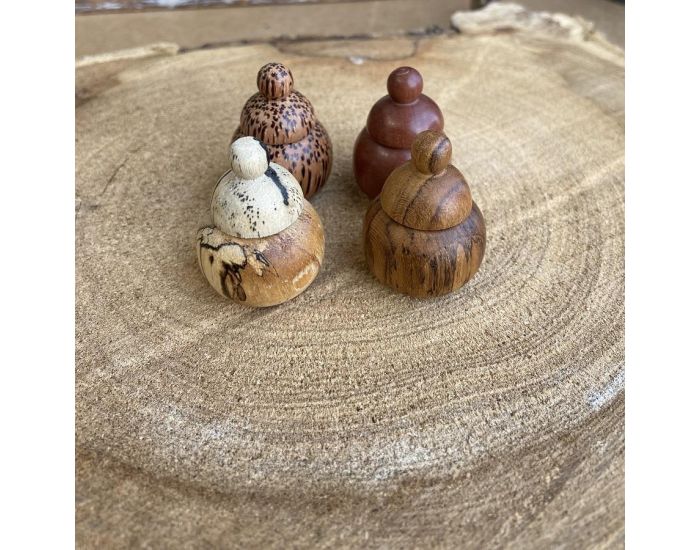 PAPOOSE TOYS Mini Pots de F�es en Bois Naturel - Set de 4 - D�s 3 ans (6)