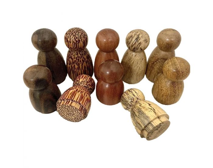 PAPOOSE TOYS Mini Hommes de la For�t en Bois Naturel - Set de 10 - D�s 3 ans (4)