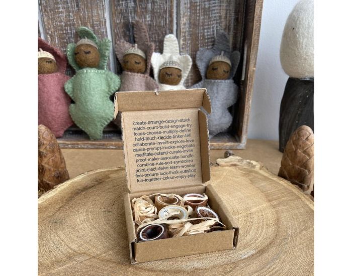 PAPOOSE TOYS Mini Cercles en Bois Naturel - Set de 5 - D�s 3 ans (1)