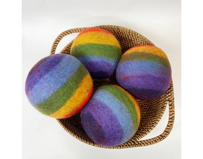 PAPOOSE TOYS Balle en Laine Feutr�e - Rainbow - D�s la naissance (8)