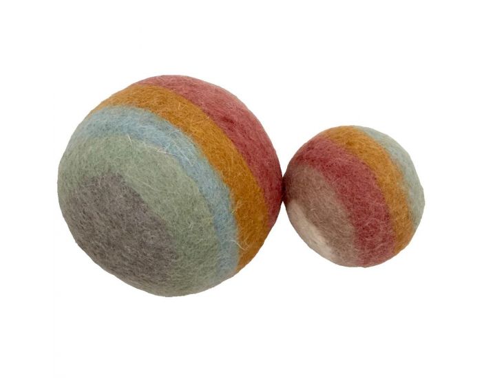 PAPOOSE TOYS Balles en Laine Feutr�e - Earth - Set de 2 - D�s la naissance (5)