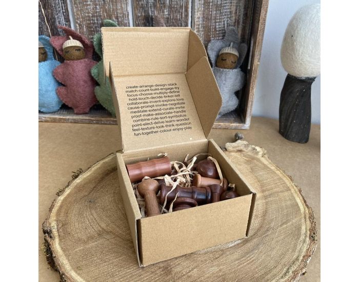 PAPOOSE TOYS Mini Bobines en Bois - Set de 10 - D�s 3 ans (1)