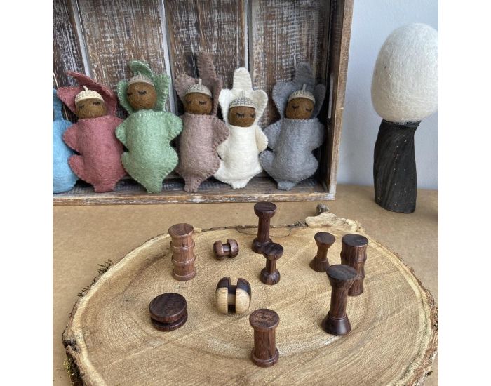 PAPOOSE TOYS Mini Bobines en Bois - Set de 10 - D�s 3 ans (5)