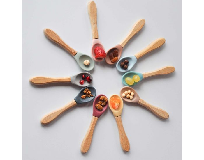 MINIKOIOI Set de Couverts en Bambou et Silicone - D�s 6 mois (3)