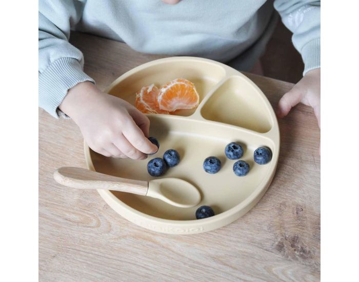 MINIKOIOI Set de Couverts en Bambou et Silicone - D�s 6 mois (5)