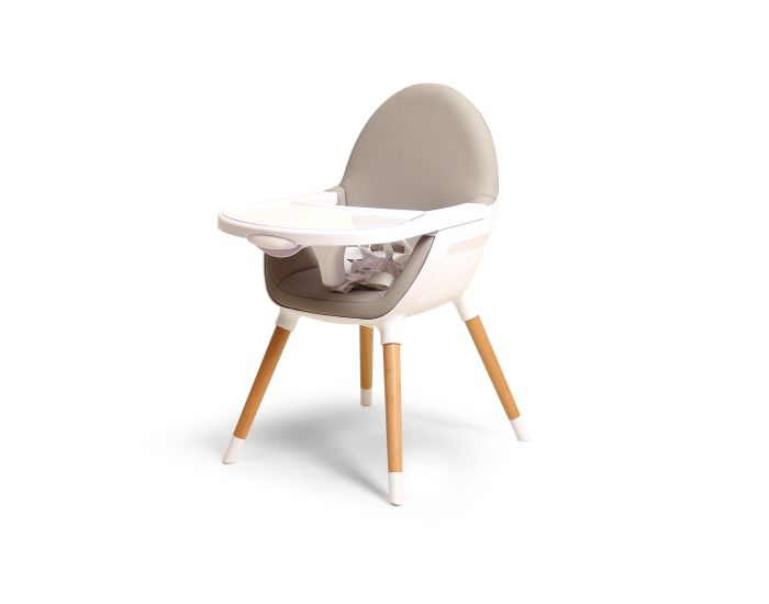 WEBABY Chaise Haute - Blanc et Gris (9)