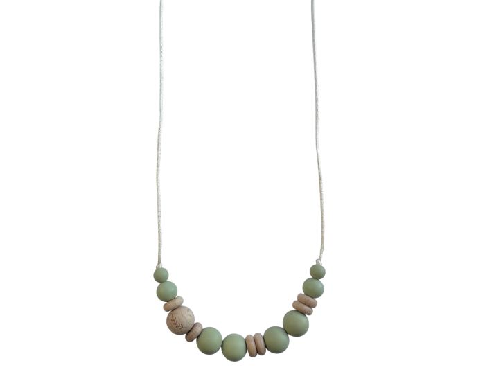 MAWEN MATERNE Collier d'Allaitement ou de Portage - Bois et Silicone - Laurier (1)