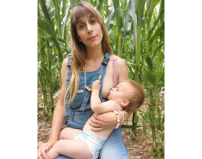 MAWEN MATERNE Collier d'Allaitement ou de Portage - Bois et Silicone - Laurier (6)