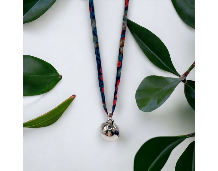 MAWEN MATERNE Bola de Grossesse - Rond Argent� - Lune et Pierre Lapis Lazuli (4)