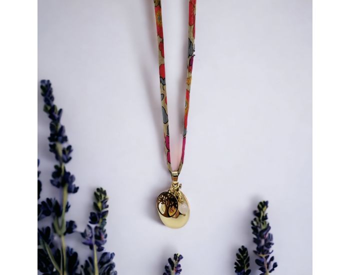 MAWEN MATERNE Bola de Grossesse - Goutte Dor - Arbre de Vie et Quartz Rose (2)