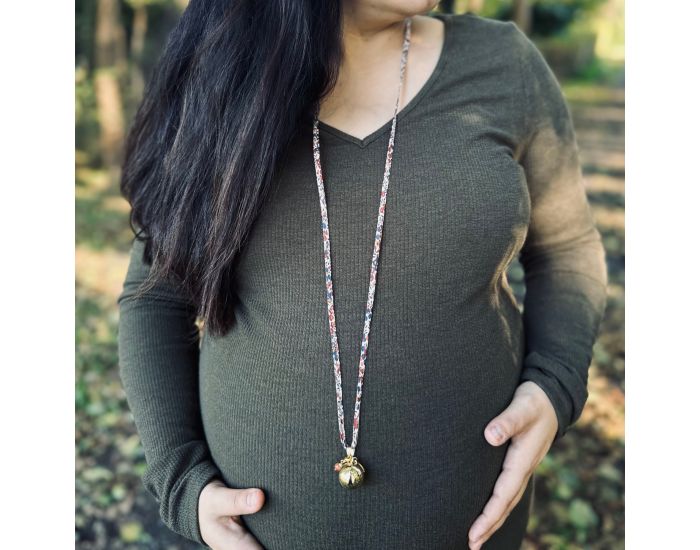 MAWEN MATERNE Bola de Grossesse - Rond Dor� - Coeur et Pierre de Lune (1)