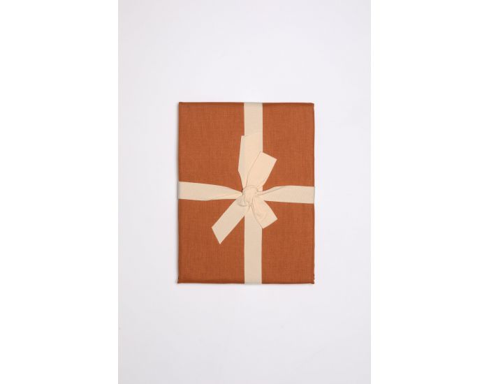 KADOLIS Drap Plat en Coton Bio - Adulte - Uni - Noisette (2)