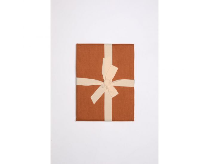 KADOLIS Drap Plat en Coton Bio - Adulte - Uni - Noisette (6)