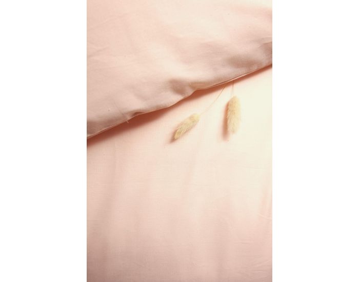 KADOLIS Housse de Couette B�b� Unie en Coton Bio - Rose Nude (3)