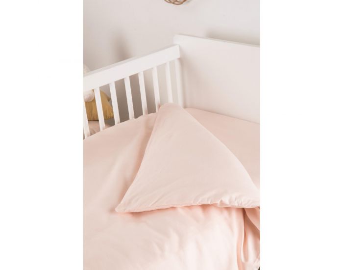 KADOLIS Housse de Couette B�b� Unie en Coton Bio - Rose Nude (8)