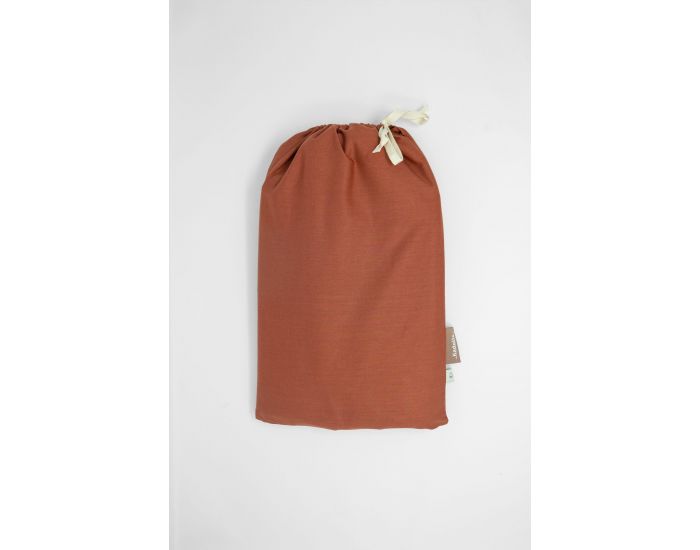 KADOLIS Housse de Couette B�b� Unie en Coton Bio - Terracotta (4)
