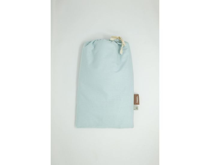 KADOLIS Housse de Couette B�b� Unie - en Coton Bio - Bleu C�ladon (4)
