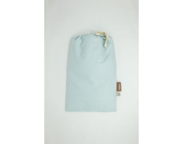 KADOLIS Housse de Couette B�b� Unie - en Coton Bio - Bleu C�ladon (9)