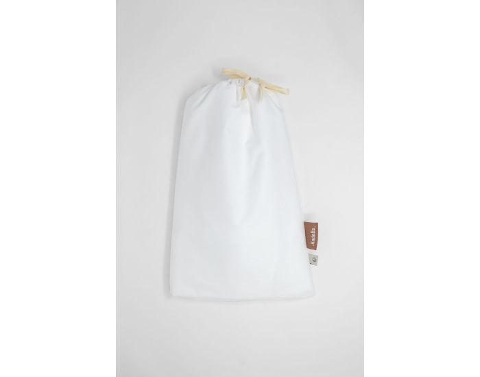 KADOLIS Housse de couette b�b� Unie - en Coton Bio - Blanc (4)
