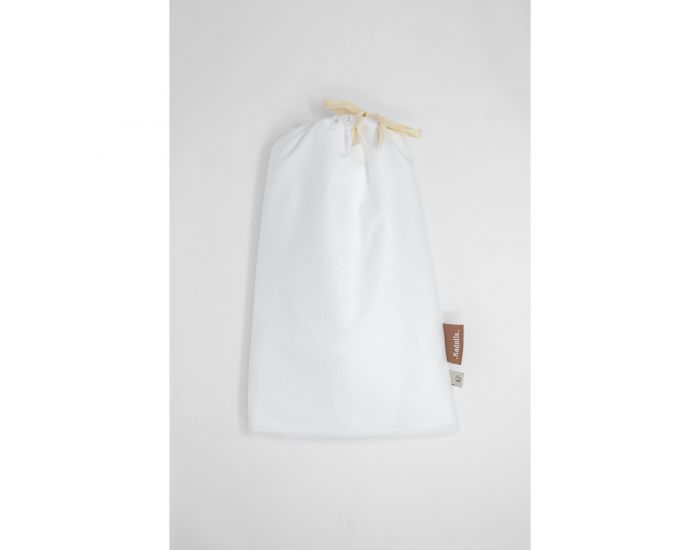 KADOLIS Housse de couette b�b� Unie - en Coton Bio - Blanc (9)